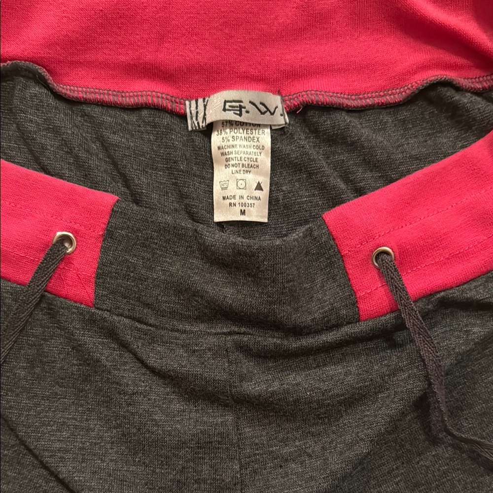 G.W. Vintage Pink & Gray Sweatpants - Picture 3 of 3